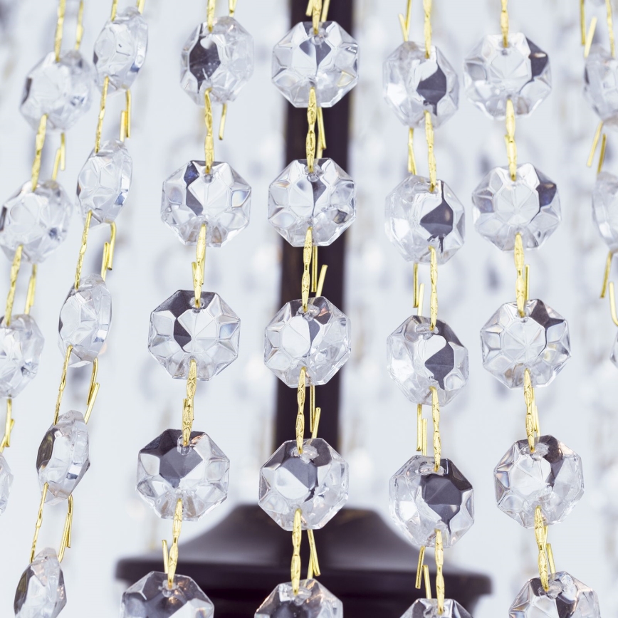 Kristalni luster na lancu ARILA, 3xE27/60W/230V, prečnik 40 cm, braon/patina