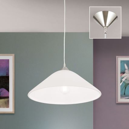 Luster na sajli GRADO 1xE27/60W/230V Ø 40 cm mat hrom