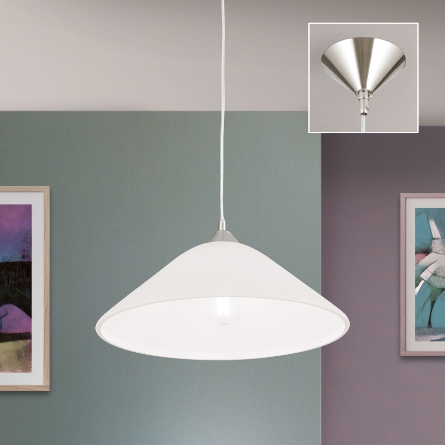 Luster na sajli GRADO 1xE27/60W/230V Ø 40 cm mat hrom