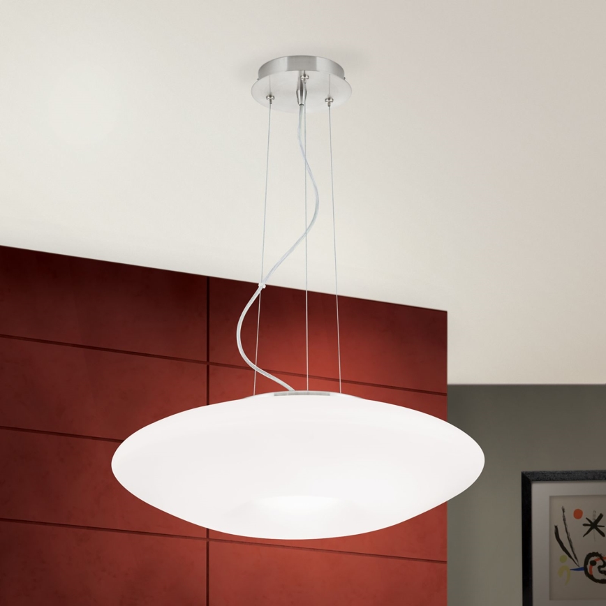 Luster na sajli BLANC 2xE27/60W/230V, prečnik 49 cm, matni hrom