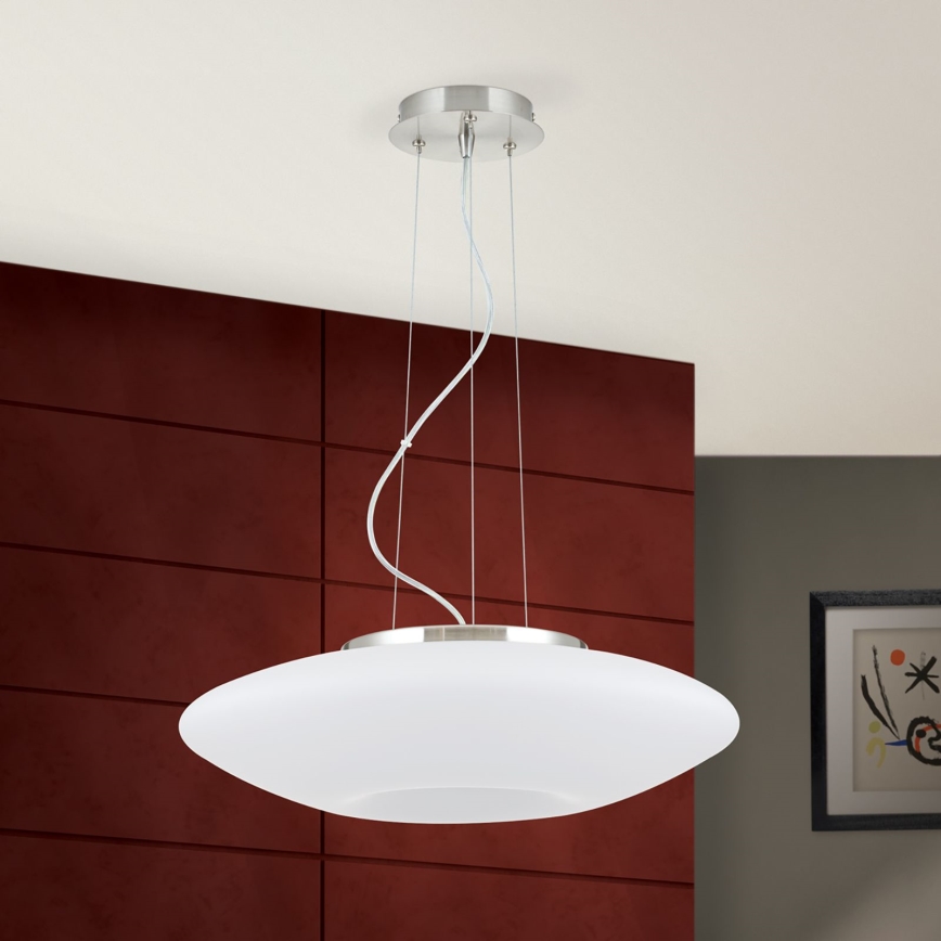 Luster na sajli BLANC 2xE27/60W/230V, prečnik 49 cm, matni hrom