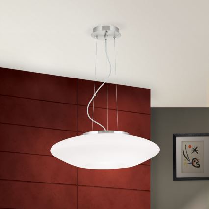 Luster na sajli BLANC 2xE27/60W/230V, prečnik 49 cm, matni hrom