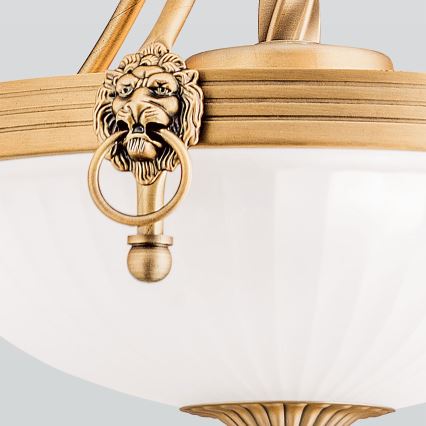 Luster na lancu ROCCA 3xE27/60W/230V prečnik 32 cm bronza/bela