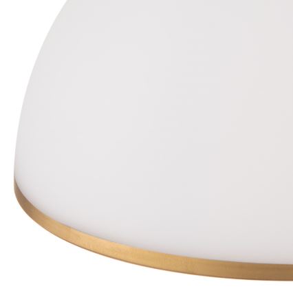 Luster na sajli OLD LAMP 1xE27/40W/230V bela/mesing