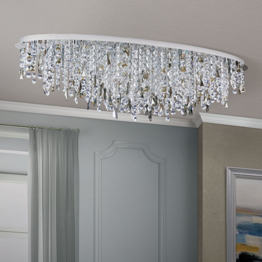 Kristalni plafonski luster CRYSTALRIVER 21xG9/40W/230V sjajni hrom