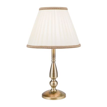Stona lampa TONIA 1xE27/60W/230V, prečnika 30 cm, bela/bronza