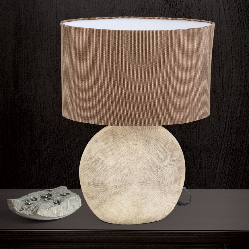 Stona lampa ETHNO 1xE27/60W/230V od keramike, braon/bež
