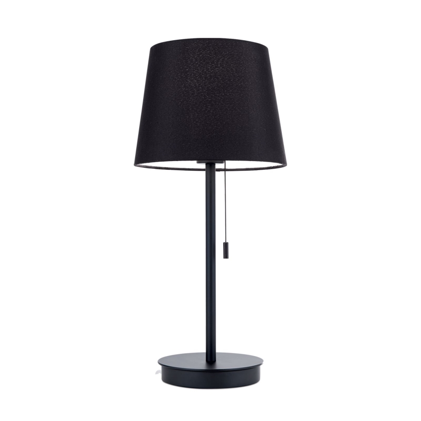 Stona lampa sa USB portom LUDWIG 1xE27/40W/230V 50 cm crna