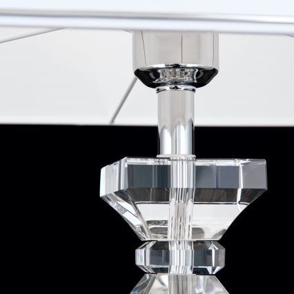 Kristalna stona lampa POKAL 1xE27/60W/230V 70 cm bela/prozirna