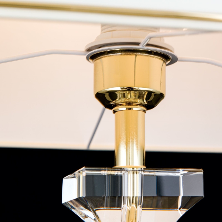 Kristalna stona lampa POKAL 1xE27/60W/230V 70 cm krem/prozirna
