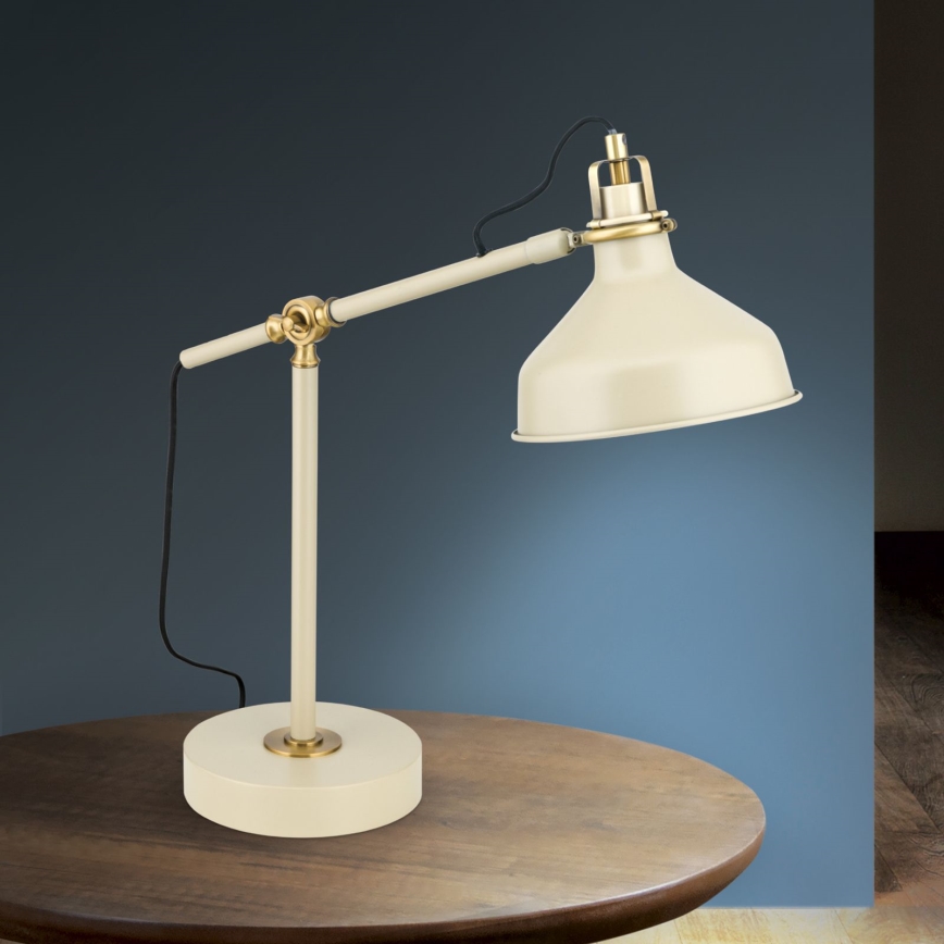 Stona lampa SCHILLER 1xE27/40W/230V krem/bronza