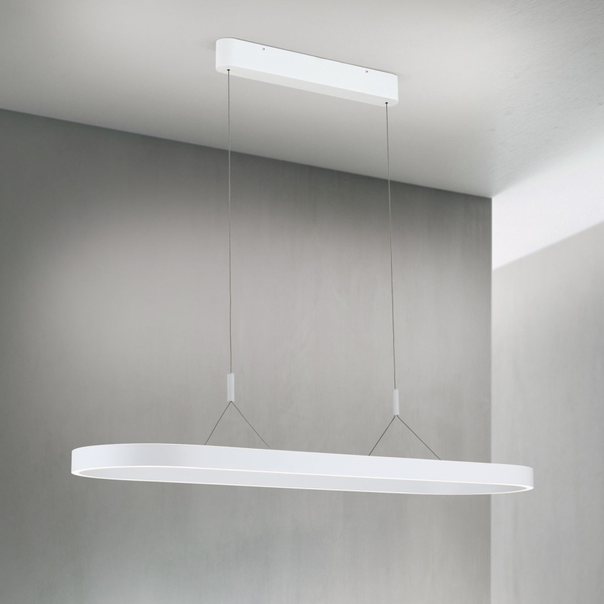 LED luster na sajli CARRARA LED/80W/230V 2700/3000/4000K bela