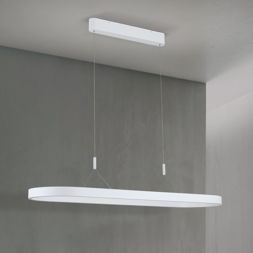 LED luster na sajli CARRARA LED/80W/230V 2700/3000/4000K bela