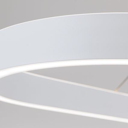 LED luster na sajli CARRARA LED/80W/230V 2700/3000/4000K bela
