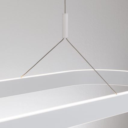 LED luster na sajli CARRARA LED/80W/230V 2700/3000/4000K bela