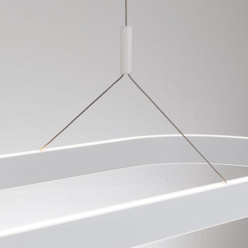 LED luster na sajli CARRARA LED/80W/230V 2700/3000/4000K bela