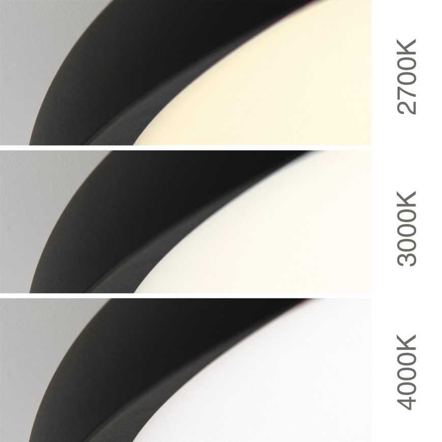 LED stropno svetlo KANT, 66 W, 230 V, 2700/3000/4000 K, prečnik 80 cm, crno
