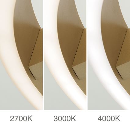 LED plafonsko svetlo KOLK LED/40W/230V 2700/3000/4000K prečnik 40 cm zlatno