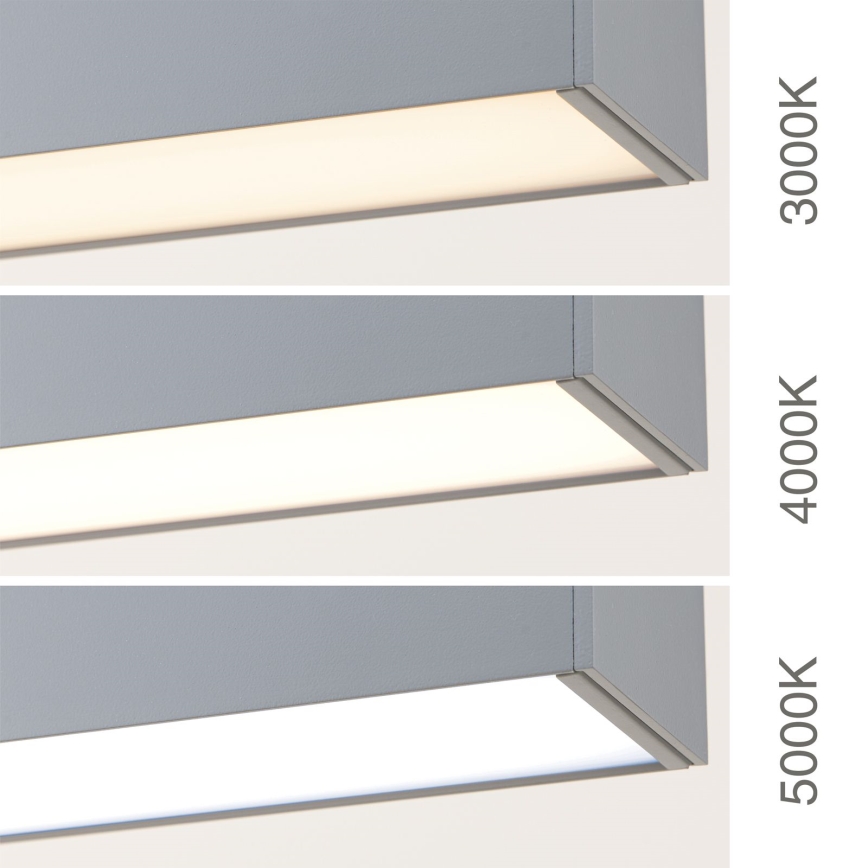 LED plafonsko/viseće svetlo 2u1 PALKKI LED/38W/230V 3000/4000/5000K sivo