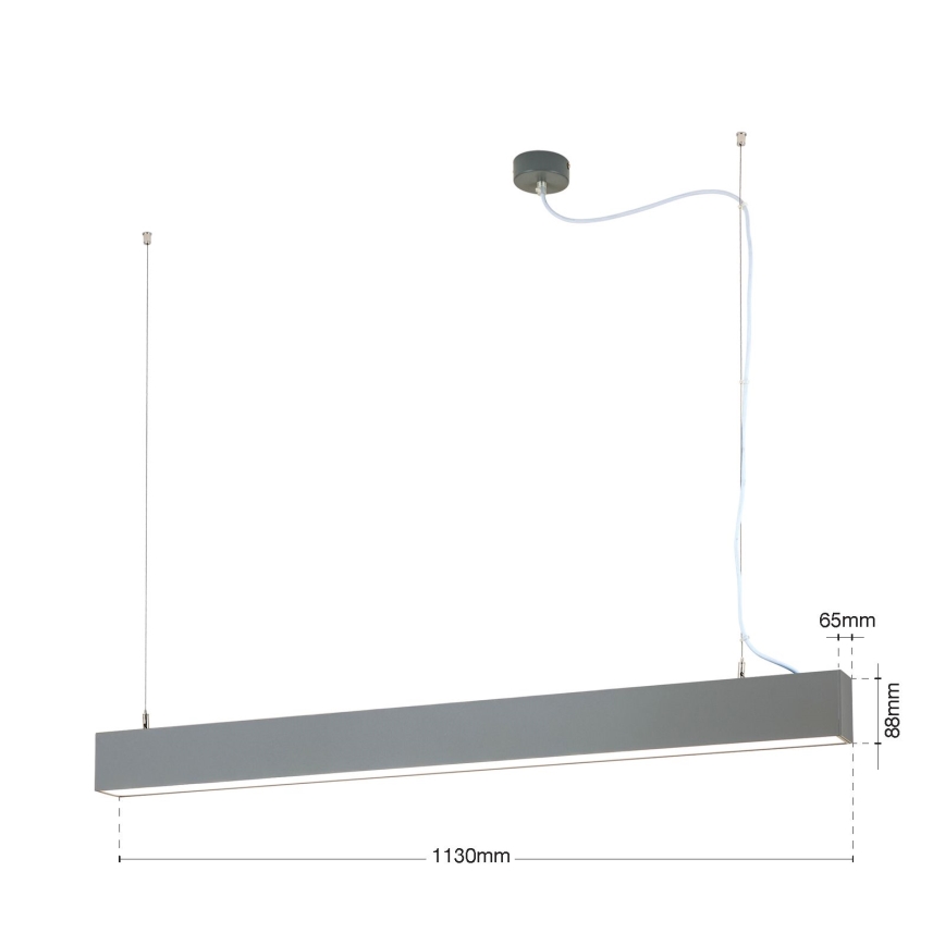 LED plafonsko/viseće svetlo 2u1 PALKKI LED/38W/230V 3000/4000/5000K sivo