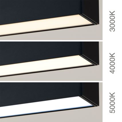 LED stropno/viseće svetlo 2 u 1 PALKKI LED/38W/230V 3000/4000/5000K crno