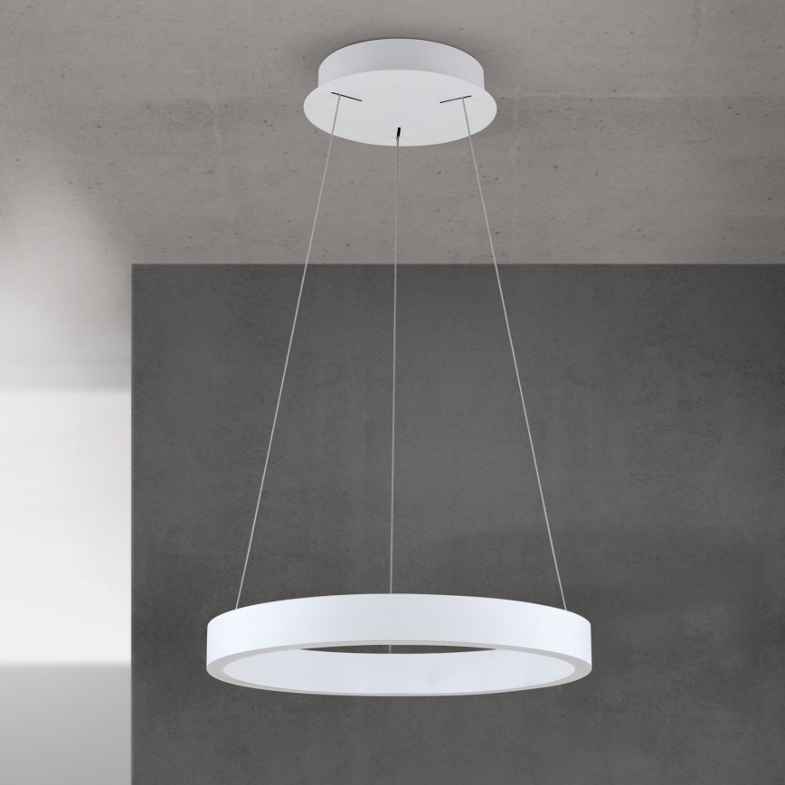 LED luster na sajli, prigušiva KOLK LED/40W/230V 2700/3000/4000K prečnik 40 cm, bela