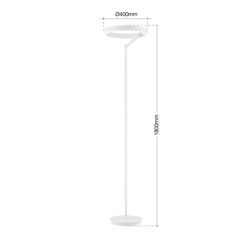 LED prigušiva podna lampa KOLK LED/40W/230V 2700/4000K bela