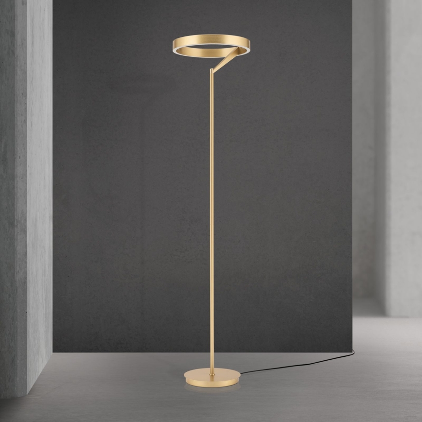 LED prigušiva podna lampa KOLK LED/40W/230V 2700/4000K zlatna