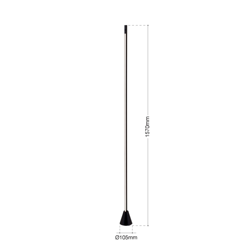 LED prigušiva stojeća lampa sa senzorom pokreta SOJIE LED/26W/230V crna