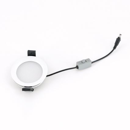 LED prigušiva kupatilska ugradna svetiljka OFFICE LED/10W/230V 3000/4000/6000K prečnik 9,5 cm UGR19 IP44 bela