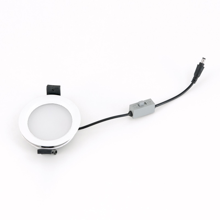 LED prigušiva kupatilska ugradna svetiljka OFFICE LED/10W/230V 3000/4000/6000K prečnik 9,5 cm UGR19 IP44 bela