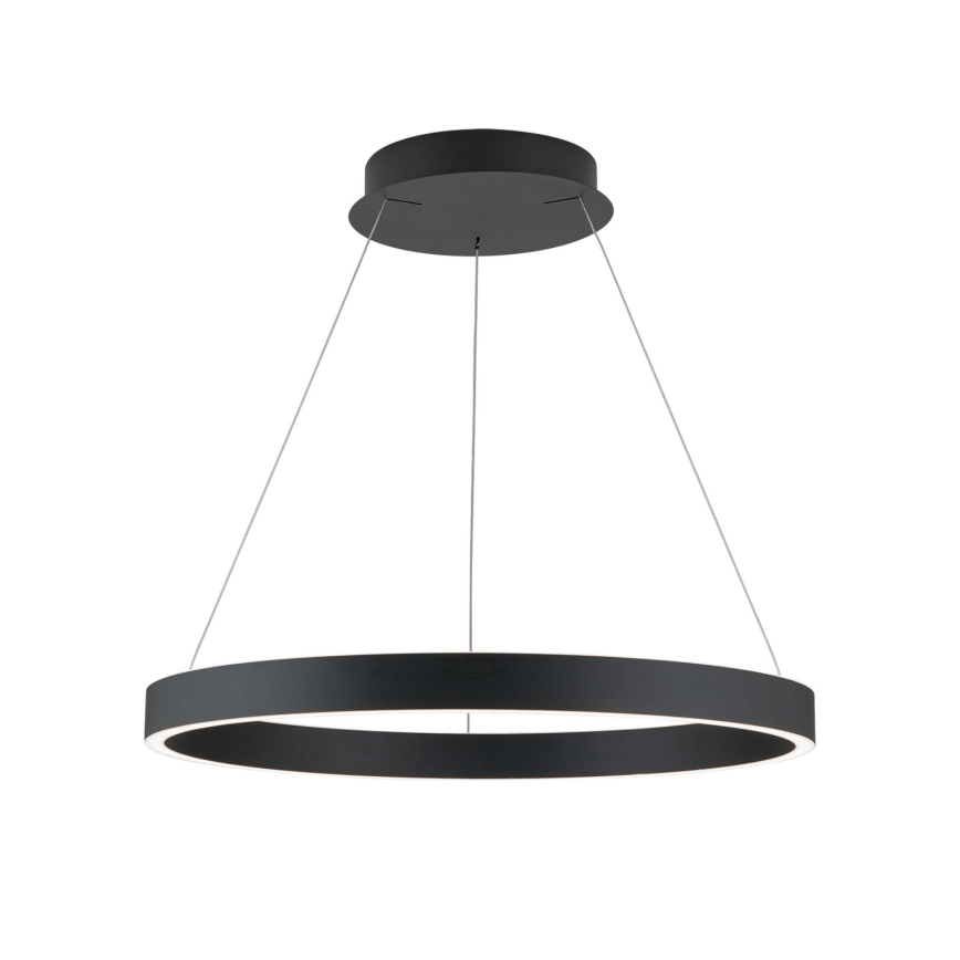 LED luster na sajli (prigušiva) KOLK LED/60W/230V 2700/3000/4000K pr. 60 cm crna