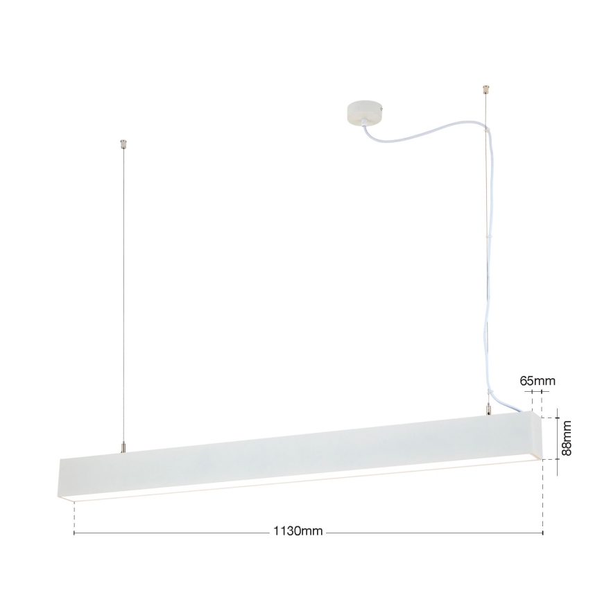 LED plafonsko/viseće svetlo 2u1 PALKKI LED/38W/230V 3000/4000/5000K bela