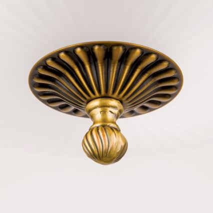 Luster na lancu ROCCA 9xE27/60W/230V, prečnik 75 cm, bronza/bela