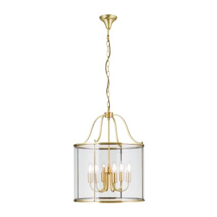 Luster na lancu BRUNO 6xE14/40W/230V prečnik 43 cm zlatan
