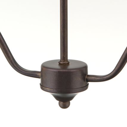 Luster na lancu RULA 2xE27/40W/230V bela/bronza