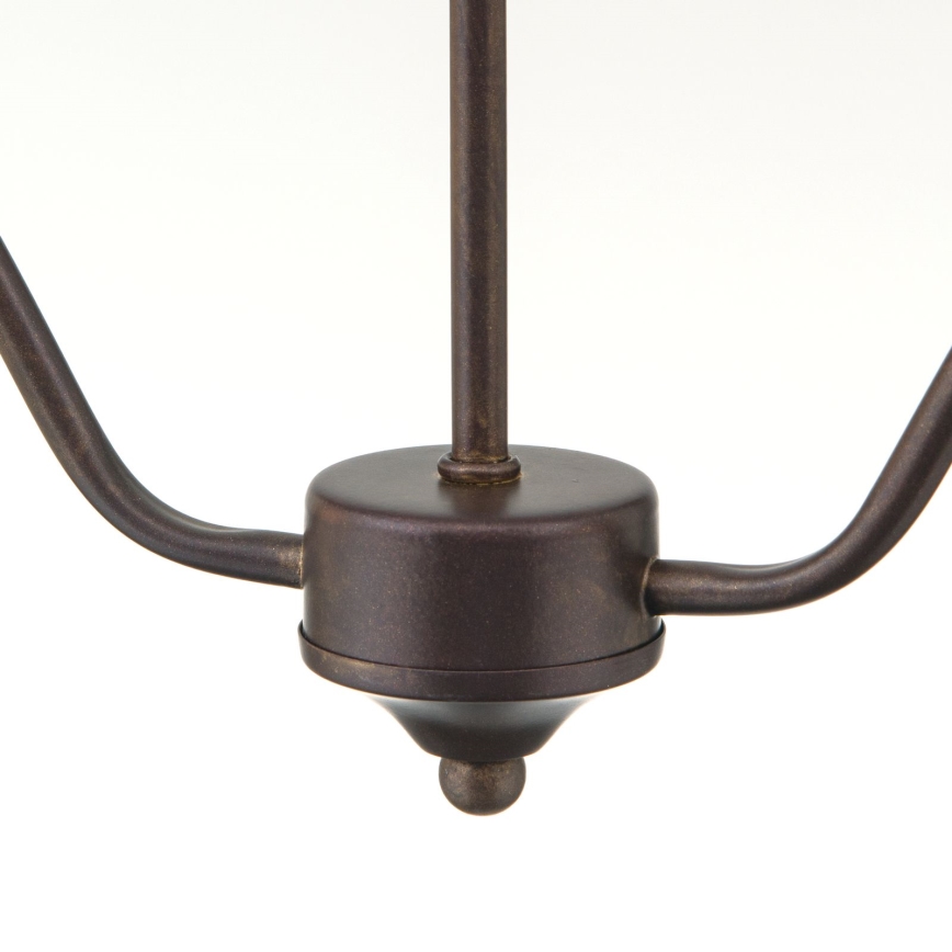 Luster na lancu RULA 2xE27/40W/230V bela/bronza