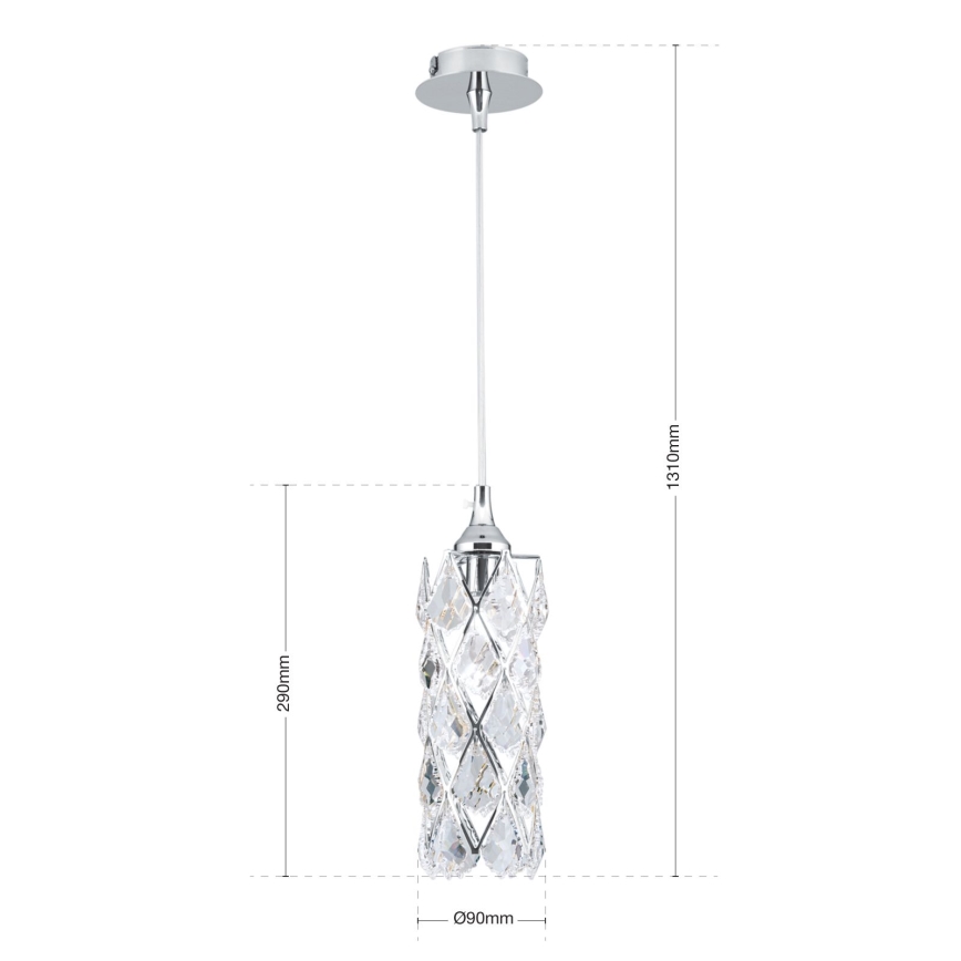 Luster na sajli RITA 1xG9/40W/230V sjajni hrom