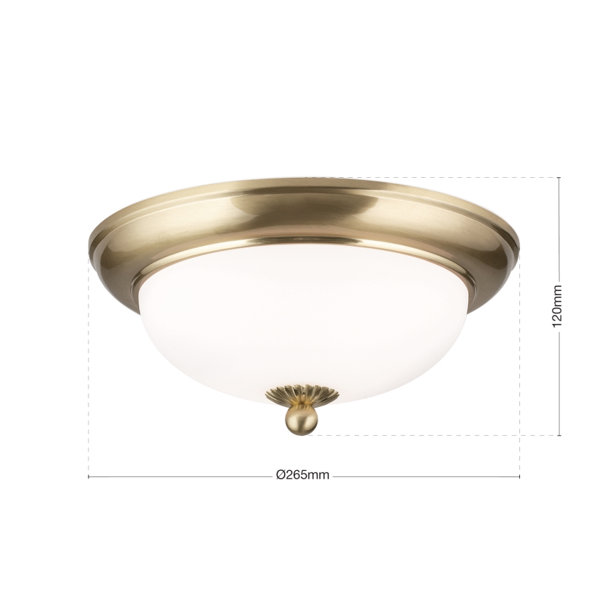 Plafonsko svetlo EMPIRA 2xE14/40W/230V prečnika 26,5 cm mesing