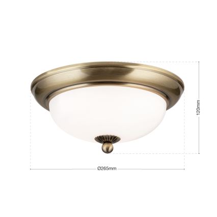 Plafonsko svetlo EMPIRA 2xE14/40W/230V prečnik 26,5 cm bronza