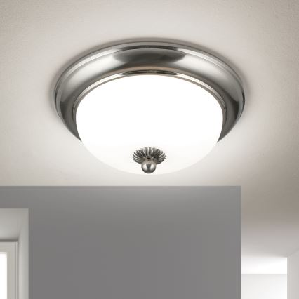 Plafonska svetiljka EMPIRA 2xE14/40W/230V Ø 26,5 cm mat hrom
