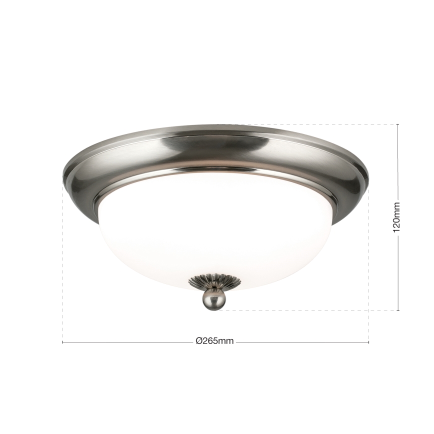 Plafonska svetiljka EMPIRA 2xE14/40W/230V Ø 26,5 cm mat hrom
