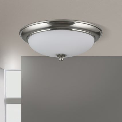 Plafonsko svetlo EMPIRA 2xE27/40W/230V prečnik 35,5 cm mat hrom