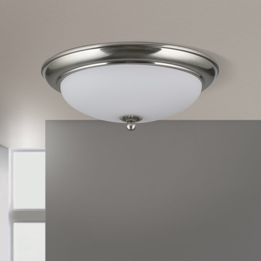 Plafonsko svetlo EMPIRA 2xE27/40W/230V prečnik 35,5 cm mat hrom