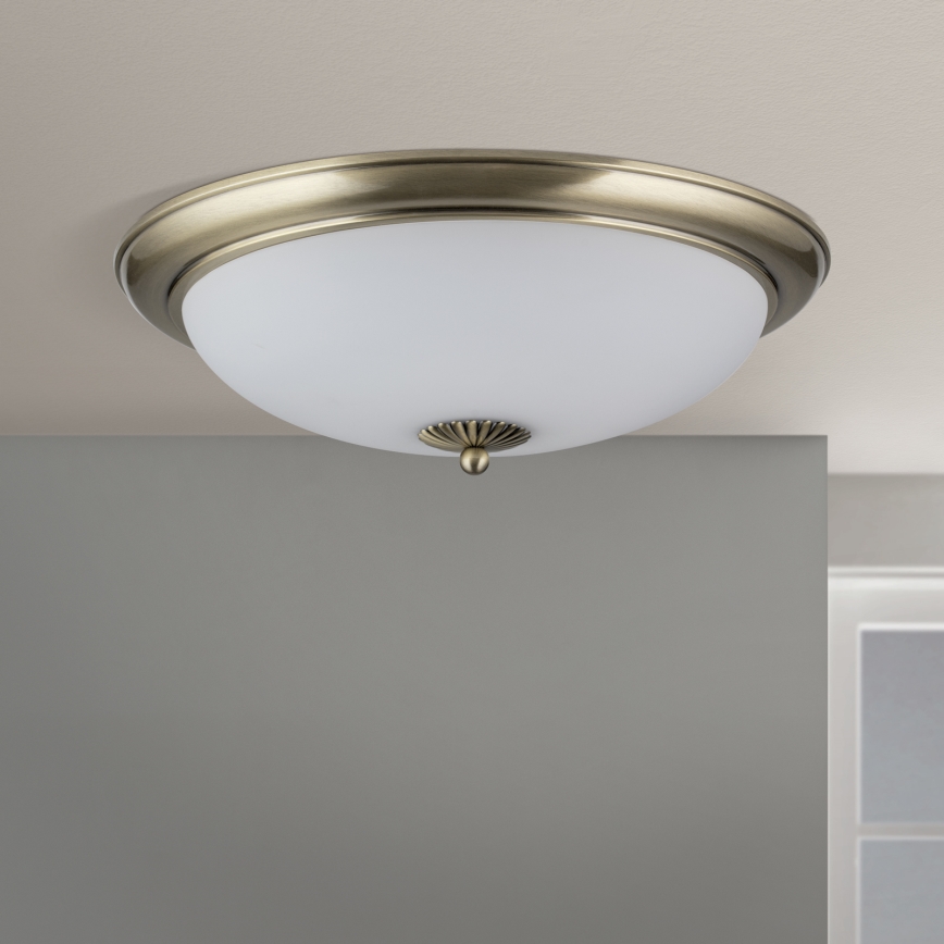 Plafonska lampa EMPIRA 3xE27/40W/230V, prečnik 48 cm, bronza