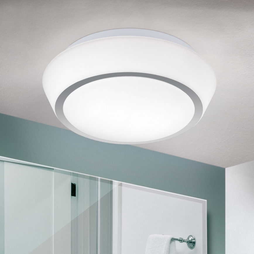 Plafonsko svetlo za kupatilo TENA 2xE27/60W/230V, prečnik 30 cm, IP44, belo