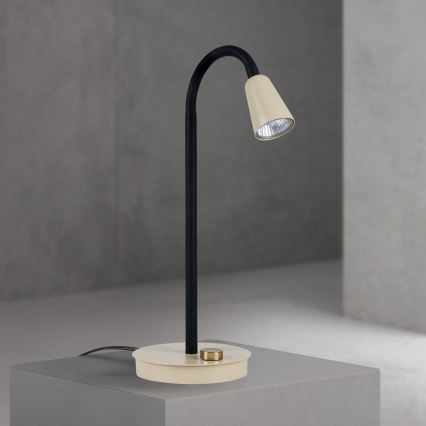 Prigušiva fleksibilna stona lampa DOTTY 1xGU10/10W/230V bež/crna