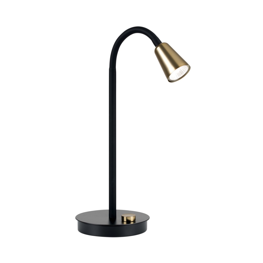 Prigušiva fleksibilna stona lampa DOTTY 1xGU10/10W/230V crna/mesing