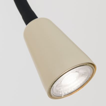 prigušiva fleksibilna zidna lampica DOTTY 1xGU10/10W/230V bež/crna