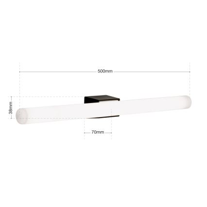 LED zidno svetlo VISAGIST 1xS14d/8W/230V crno